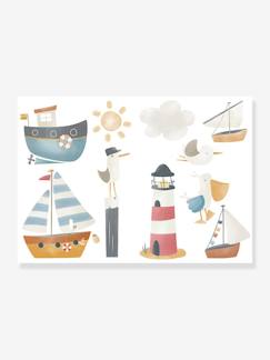 Linnengoed en decoratie-Muursticker - Sailors Bay - LITTLE DUTCH