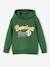 Sportset sweater met capuchon en joggingbroek jongens grijsblauw+groen+pecannoot - vertbaudet enfant 