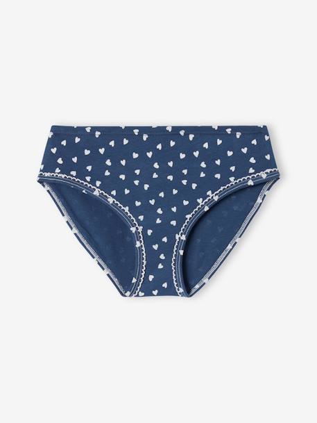 Set van 7 onderbroeken hartjes meisjes marineblauw - vertbaudet enfant 