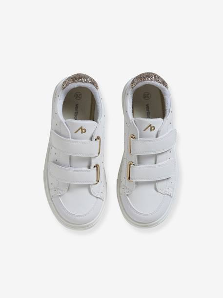 Kindersneakers met gouden details wit, bedrukt - vertbaudet enfant 