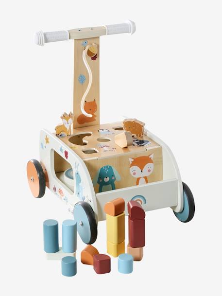 Loopwagen 2-in-1 Les amis de la forêt van FSC 100%-hout hout - vertbaudet enfant 