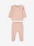 Set van 2 babypyjama's met vogelmotief van interlock roze (poederkleur) - vertbaudet enfant 