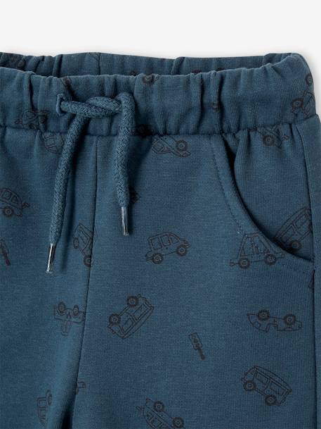 Broek met print van molton baby oceaanblauw+olijf - vertbaudet enfant 