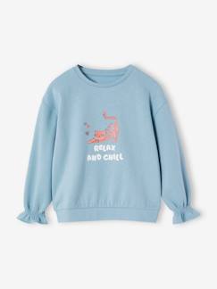 Meisje-Trui, vest, sweater-Sweatshirt met dierenmotief en sierdetails meisjes