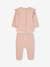 Set van 2 babypyjama's met vogelmotief van interlock roze (poederkleur) - vertbaudet enfant 