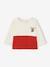 T-shirt voor baby's colorblock van biokatoen rood - vertbaudet enfant 