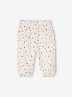 Baby-Broek, jean-Fluwelen pantalon met bloemen voor meisjesbaby