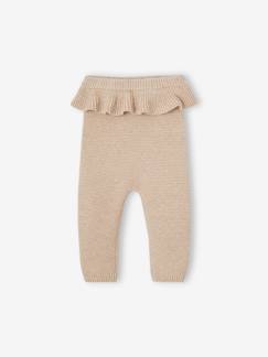 -Gebreide broek met ruche baby