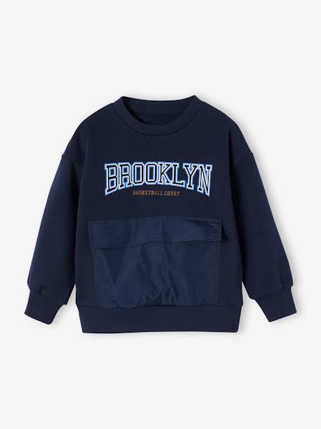 Sportieve sweater Brooklyn jongens nachtblauw - vertbaudet enfant 