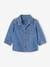 Personaliseerbaar denim blouse met drukknopen voor baby's stone - vertbaudet enfant 