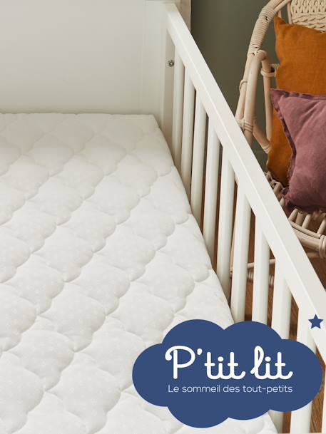 Geventileerde anti-huisstofmijt babymatras P'TIT LIT wit - vertbaudet enfant 