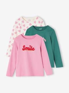 Meisje-Set van 3 T-shirts voor meisjes met lange mouwen Oeko-Tex®