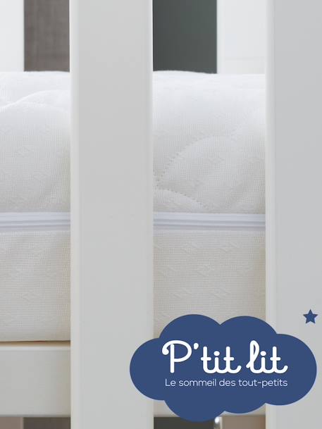 Geventileerde anti-huisstofmijt babymatras P'TIT LIT wit - vertbaudet enfant 