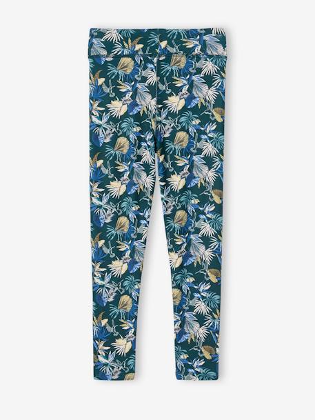 Sportlegging van technisch materiaal exotische bloemenprint groen, bedrukt - vertbaudet enfant 