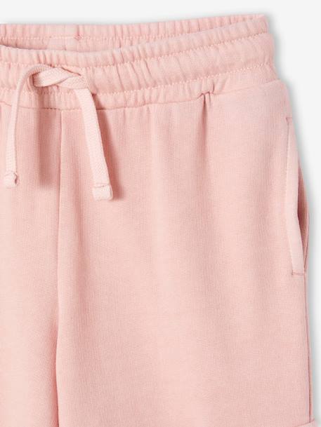 Wijde joggingbroek voor meisjes antraciet+roze (poederkleur) - vertbaudet enfant 