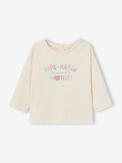 T-shirt met tekst voor baby's van biokatoen  - vertbaudet enfant