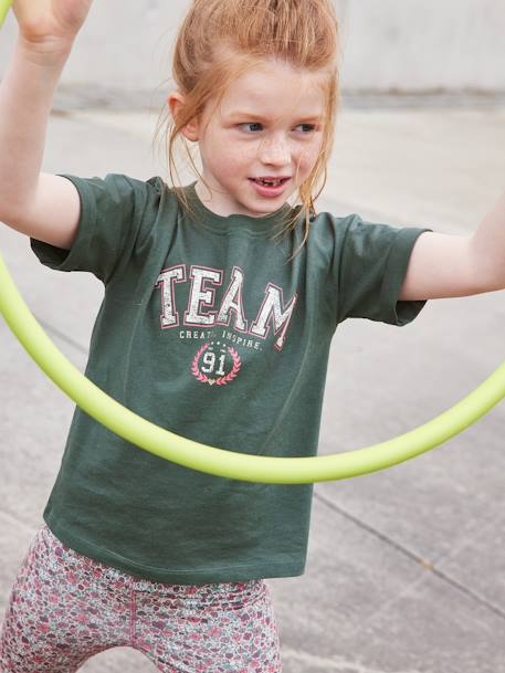 Sportief shirt Team met korte mouwen groen - vertbaudet enfant 