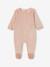 Set van 3 fluwelen babyslaappakjes BASICS cappuccino+kameel+roze (poederkleur) - vertbaudet enfant 