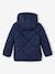 Donsjack met capuchon voor meisjes met sherpa voering marineblauw+rouge - vertbaudet enfant 