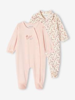 Baby-Pyjama, surpyjama-Set met fluwelen slaappakjes "petite fleur" meisjesbaby