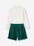 Meisjesset met shirt + fluwelen short groen - vertbaudet enfant 