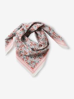 Meisje-Accessoires-Meisjesmuts, sjaal, handschoenen-Sjaal met bloemenprint voor meisjes