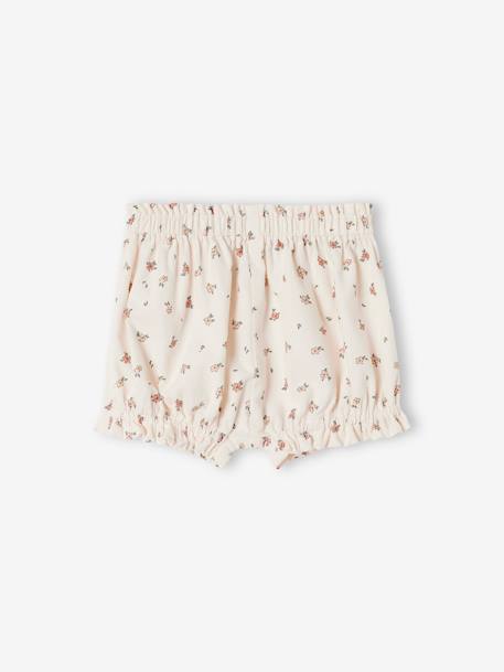 Set met 2 fluwelen shorts cappuccino - vertbaudet enfant 