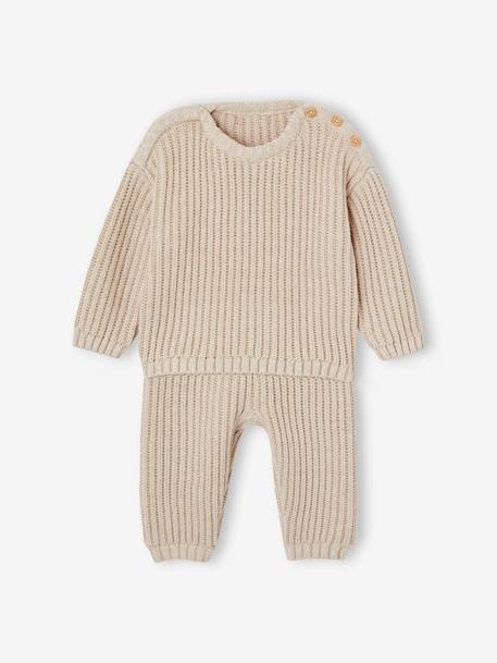 Baby geboorteset met 3 items gemêleerd beige - vertbaudet enfant 