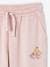 Joggingbroek met sierdetails meisjes van fleece roze (poederkleur) - vertbaudet enfant 