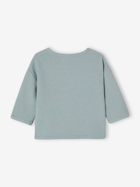 Aanpasbare sweater met honinggraat voor pasgeborenen saliegroen - vertbaudet enfant 