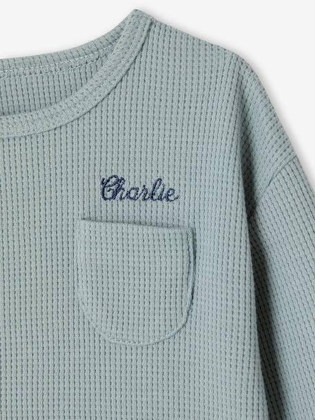 Aanpasbare sweater met honinggraat voor pasgeborenen saliegroen - vertbaudet enfant 