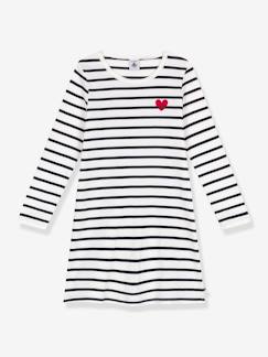 Meisje-Pyjama, surpyjama-Gestreept nachthemd PETIT BATEAU