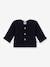 Cardigan baby geribbeld tricot van biologisch katoen PETIT BATEAU blauw - vertbaudet enfant 