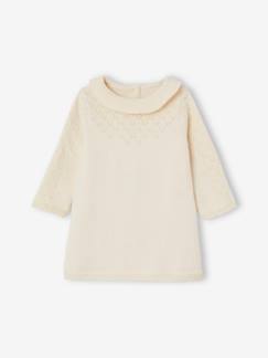 Tricot jurk met fantasiesteek baby  - vertbaudet enfant