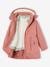 3-in-1 parka voor meisjes + mouwloze bodywarmer indigoblauw+oudroze - vertbaudet enfant 