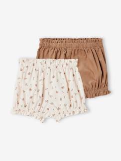 Baby-Short-Set met 2 fluwelen shorts