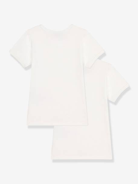 Set van 2 T-shirts met korte mouwen PETIT BATEAU wit - vertbaudet enfant 