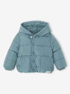 Donsjack met capuchon voor baby's met fleece voering  - vertbaudet enfant