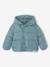 Donsjack met capuchon voor baby's met fleece voering grijsblauw - vertbaudet enfant 