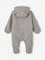 Overall met capuchon van wol voor baby's met offset opening gemêleerd grijs - vertbaudet enfant 