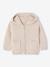 Vest met capuchon en rits van tricot voor baby's gemêleerd beige - vertbaudet enfant 