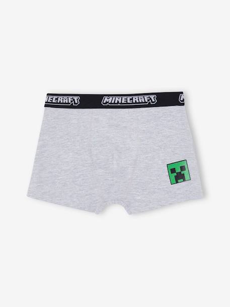 Set van 3 Minecraft® boxershorts voor jongens marineblauw - vertbaudet enfant 