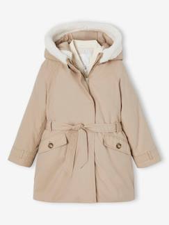 Meisje-Mantel, jas-3-in-1 parka met capuchon meisje: