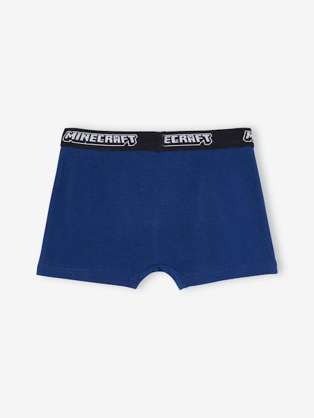 Set van 3 Minecraft® boxershorts voor jongens marineblauw - vertbaudet enfant 