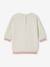 Jurk van fleece met siermotief baby gemêleerd beige+roze (poederkleur) - vertbaudet enfant 