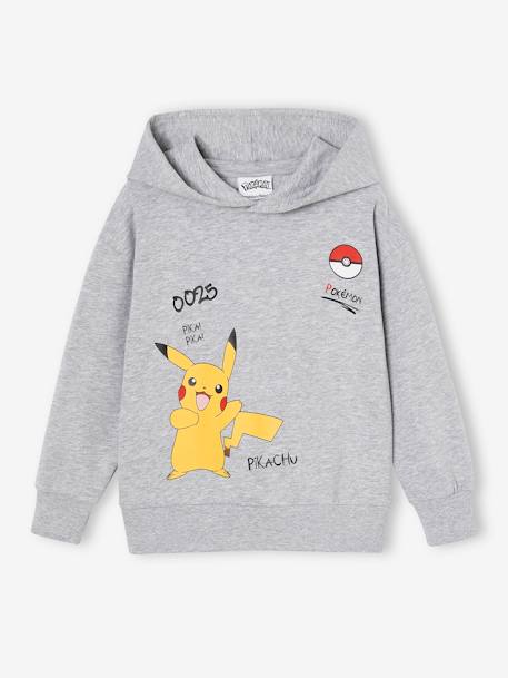 Pokemon®-sweatshirt met capuchon gemêleerd grijs - vertbaudet enfant 