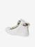 Hoge sneakers voor meisjes met rits en veters wit - vertbaudet enfant 