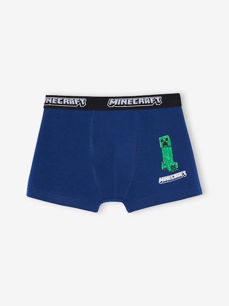 Set van 3 Minecraft® boxershorts voor jongens marineblauw - vertbaudet enfant 