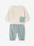 Babyset pluche sweater + fluwelen broek blauwgroen - vertbaudet enfant 