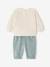 Babyset pluche sweater + fluwelen broek blauwgroen - vertbaudet enfant 